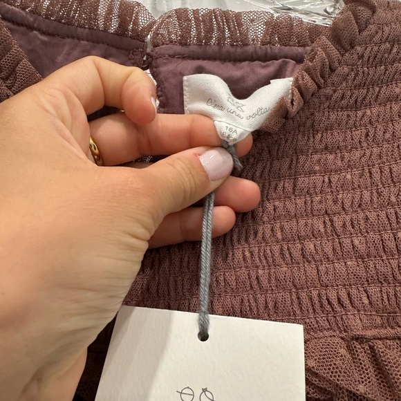 Girls detailed mauve gown - Picture 2 of 3